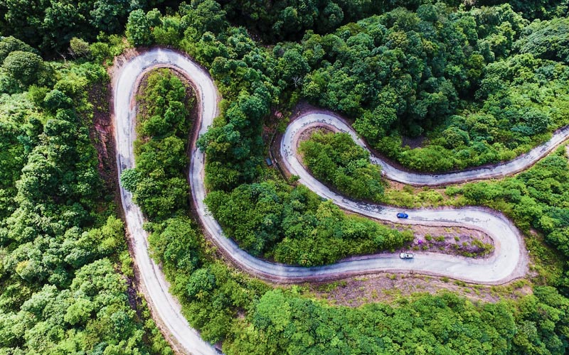 盤山蜿蜒的省道206線
