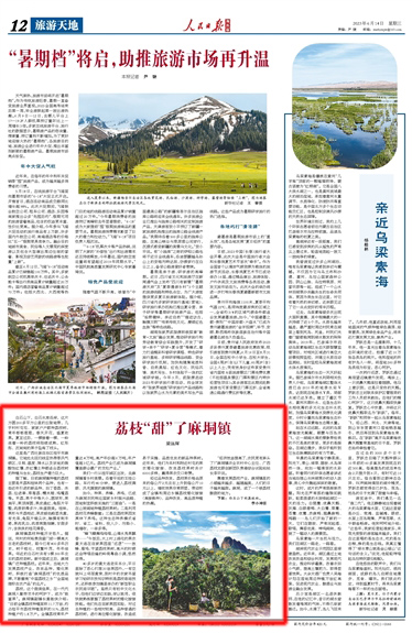 《人民日?qǐng)?bào)海外版》2023年6月14日第12版頁(yè)面截圖