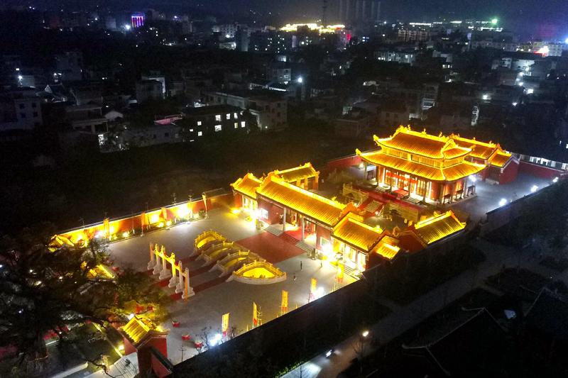 賀州文廟夜景。八步區(qū)委宣傳部供圖