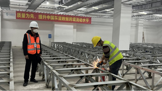 正在建設(shè)中的南寧國(guó)際通信業(yè)務(wù)出入口局。陳潔君攝