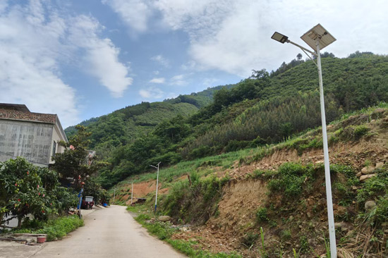 太陽(yáng)能路燈。李顯珠 攝