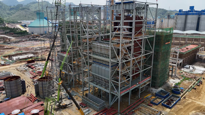 廣西隆安和泰新材料有限公司綠色新材料產(chǎn)業(yè)鏈生產(chǎn)基地項目現(xiàn)場。廣西隆安和泰新材料有限公司供圖