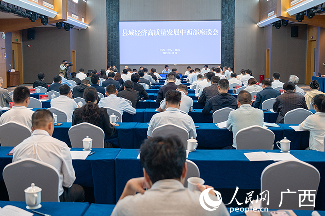 縣域經(jīng)濟(jì)高質(zhì)量發(fā)展中西部座談會現(xiàn)場。人民網(wǎng)記者 嚴(yán)立政攝