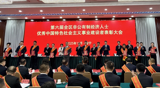 廣西表彰60名非公有制經(jīng)濟人士優(yōu)秀建設者和新的社會階層人士