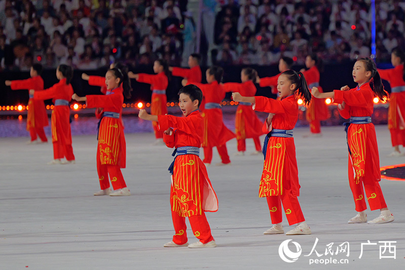 武術(shù)表演。人民網(wǎng) 梁章暉攝
