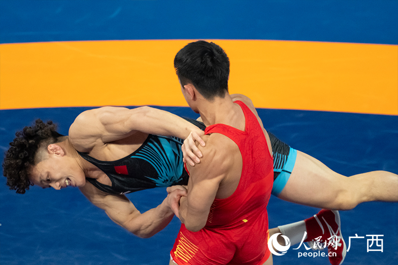 廣西隊選手曹利國在比賽中。人民網(wǎng) 雷琦竣攝